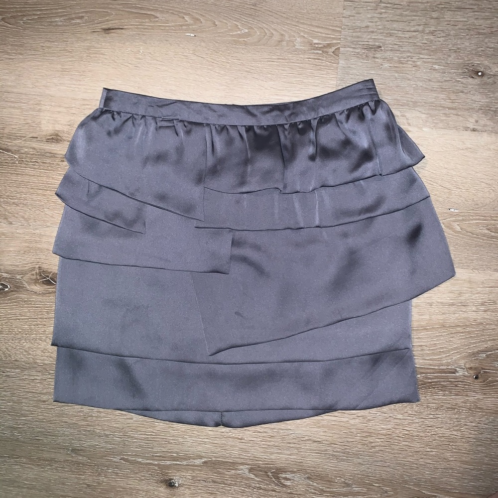 Zinc skirt size 3 small xs gray satin mini